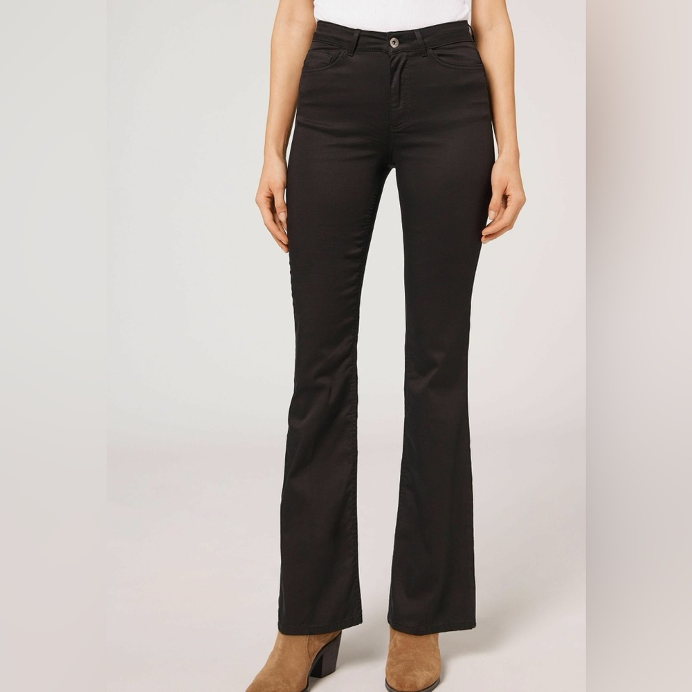 Calzedonia Eco Light Flared Jeans Black Denim
